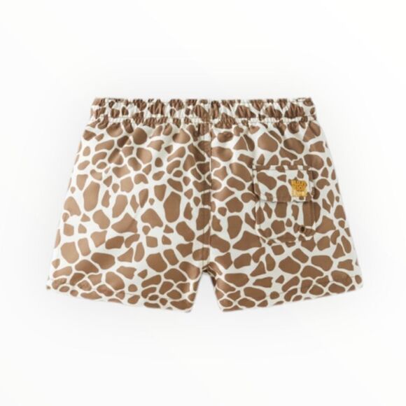 ZARA Kids | Brown | GIRAFFE PRINT SWIM SHORTS - Picture 2 of 5